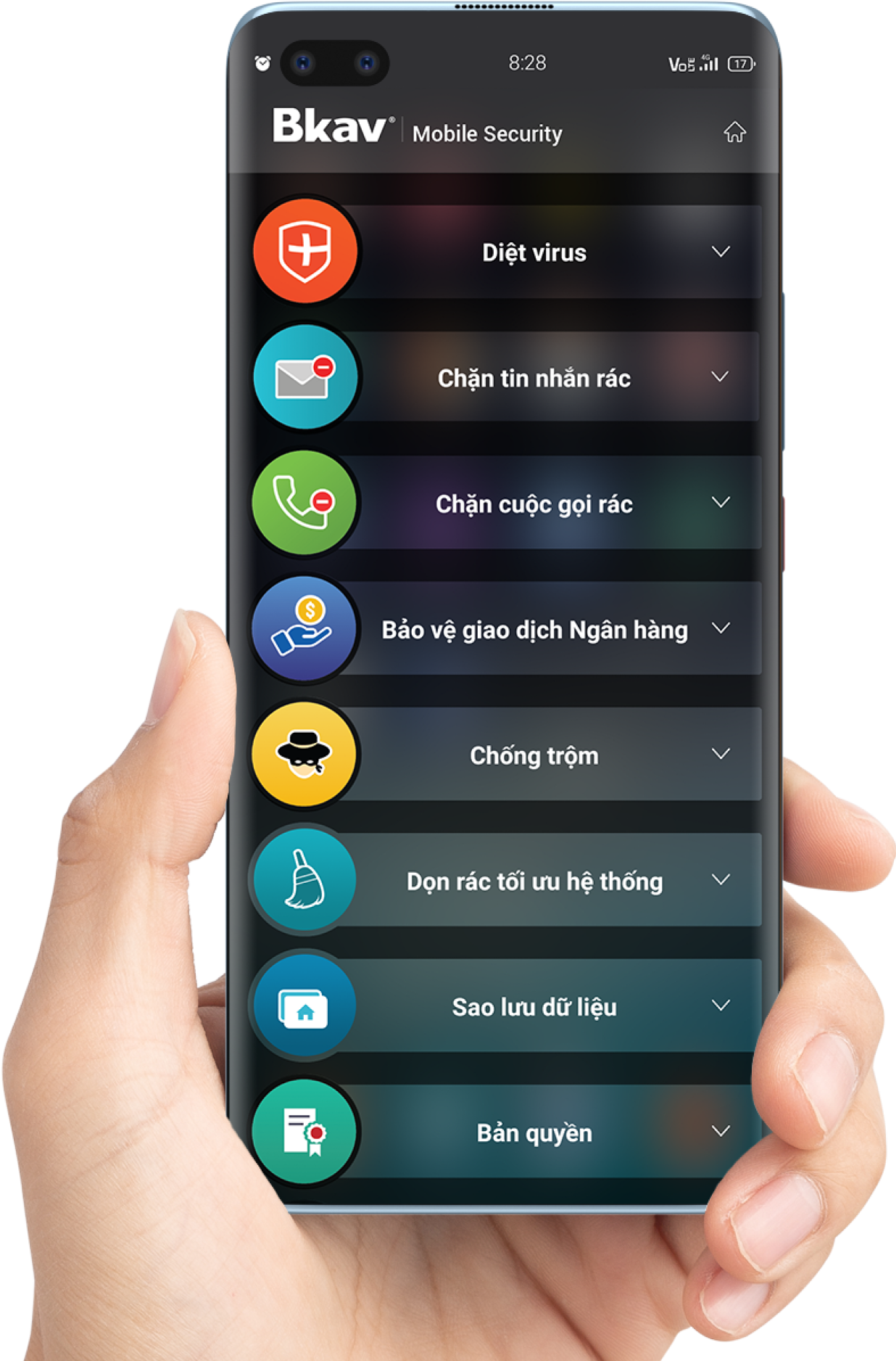 Ứng dụng Bkav Mobile Security: Diệt virus, tăng tốc điện thoại
